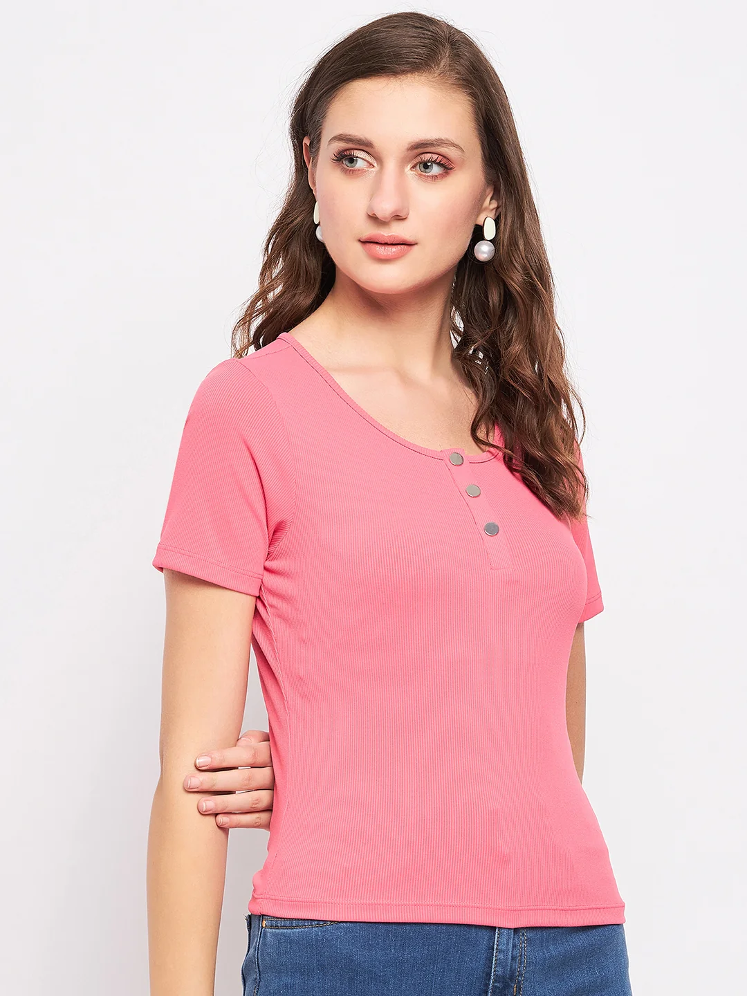 Madame Carrot Pink Cotton Top - Image 4