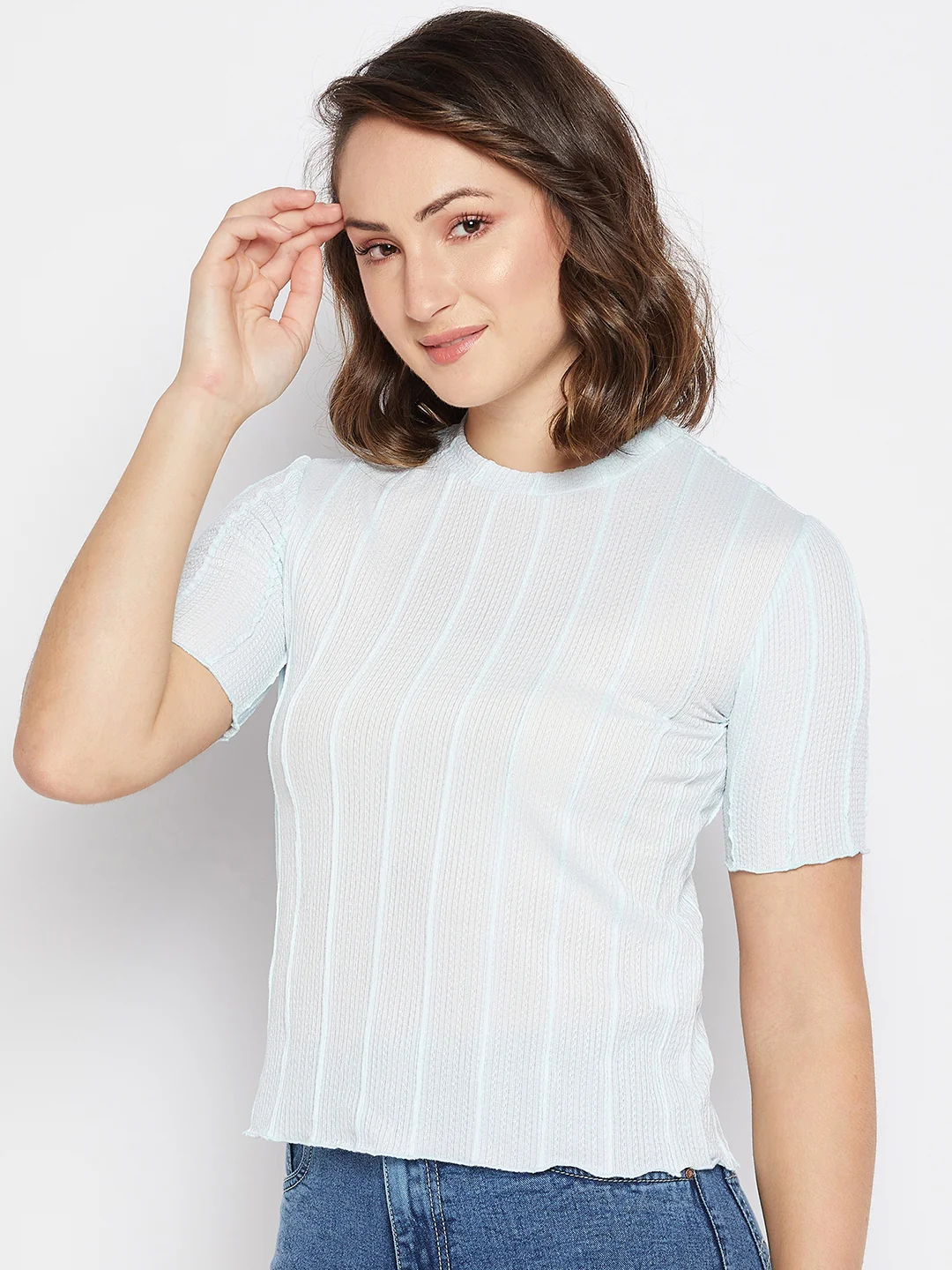 Madame Sky Cotton Striped Top - Image 5