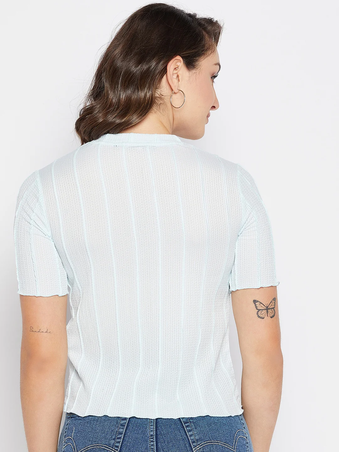 Madame Sky Cotton Striped Top - Image 6
