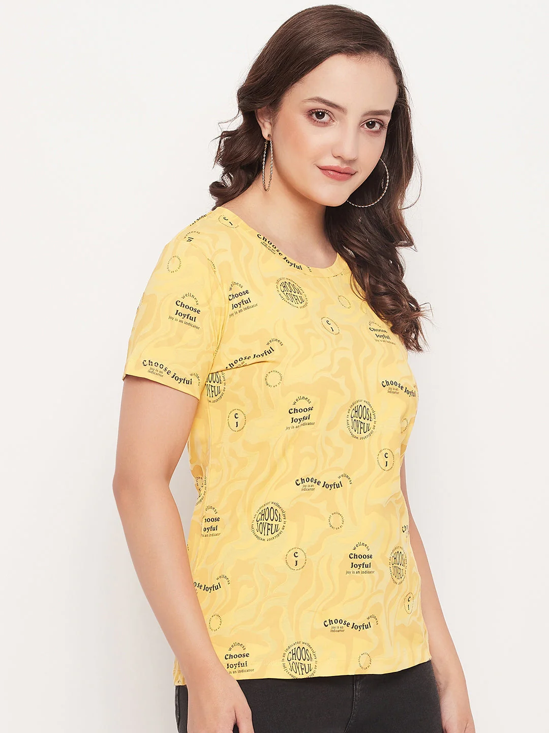 Madame Mustard Printed Regular Fit T-Shirt - Image 3