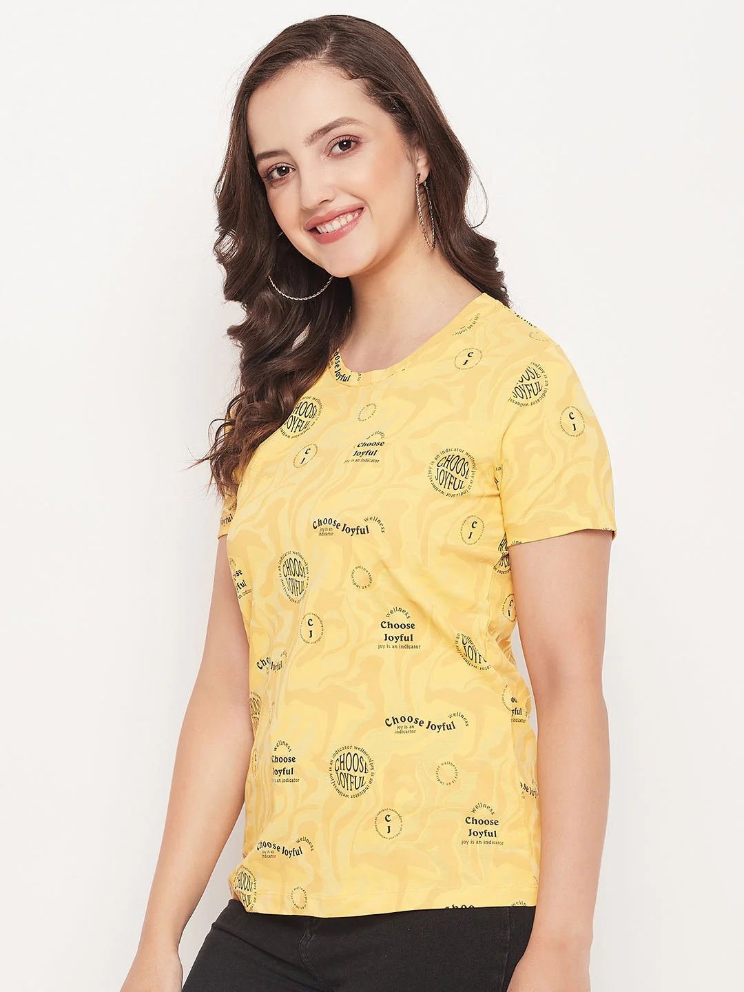 Madame Mustard Printed Regular Fit T-Shirt - Image 4