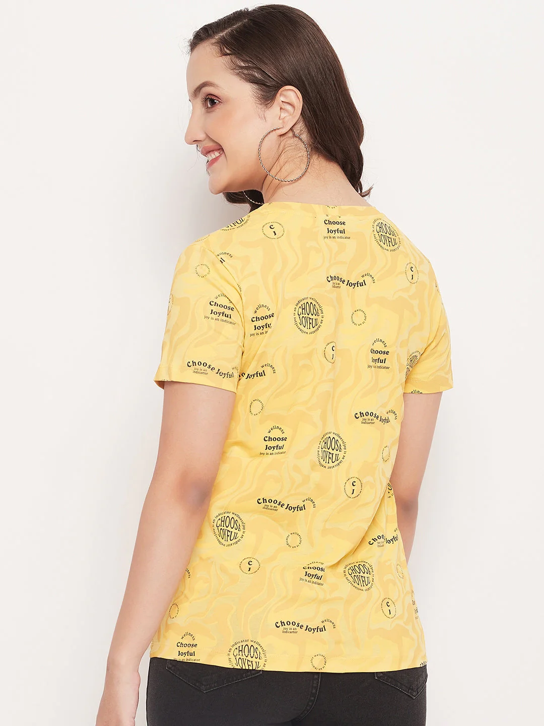 Madame Mustard Printed Regular Fit T-Shirt - Image 5