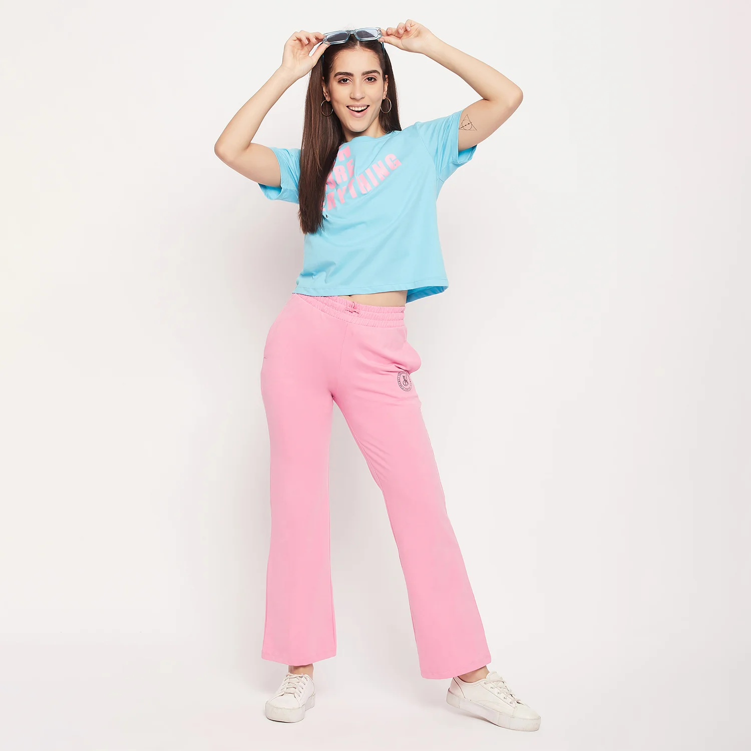 Madame Aqua Regular Typography Top - Image 2