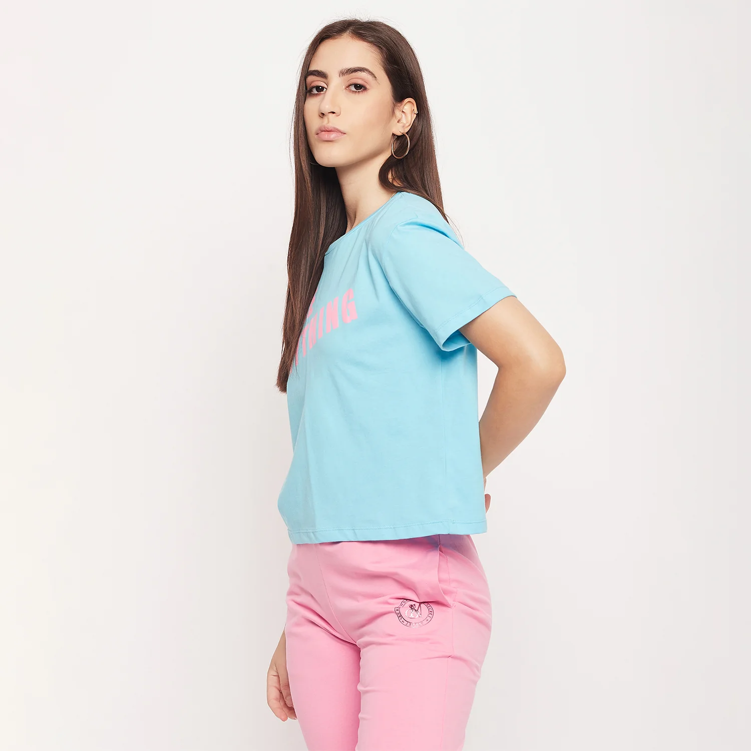 Madame Aqua Regular Typography Top - Image 4