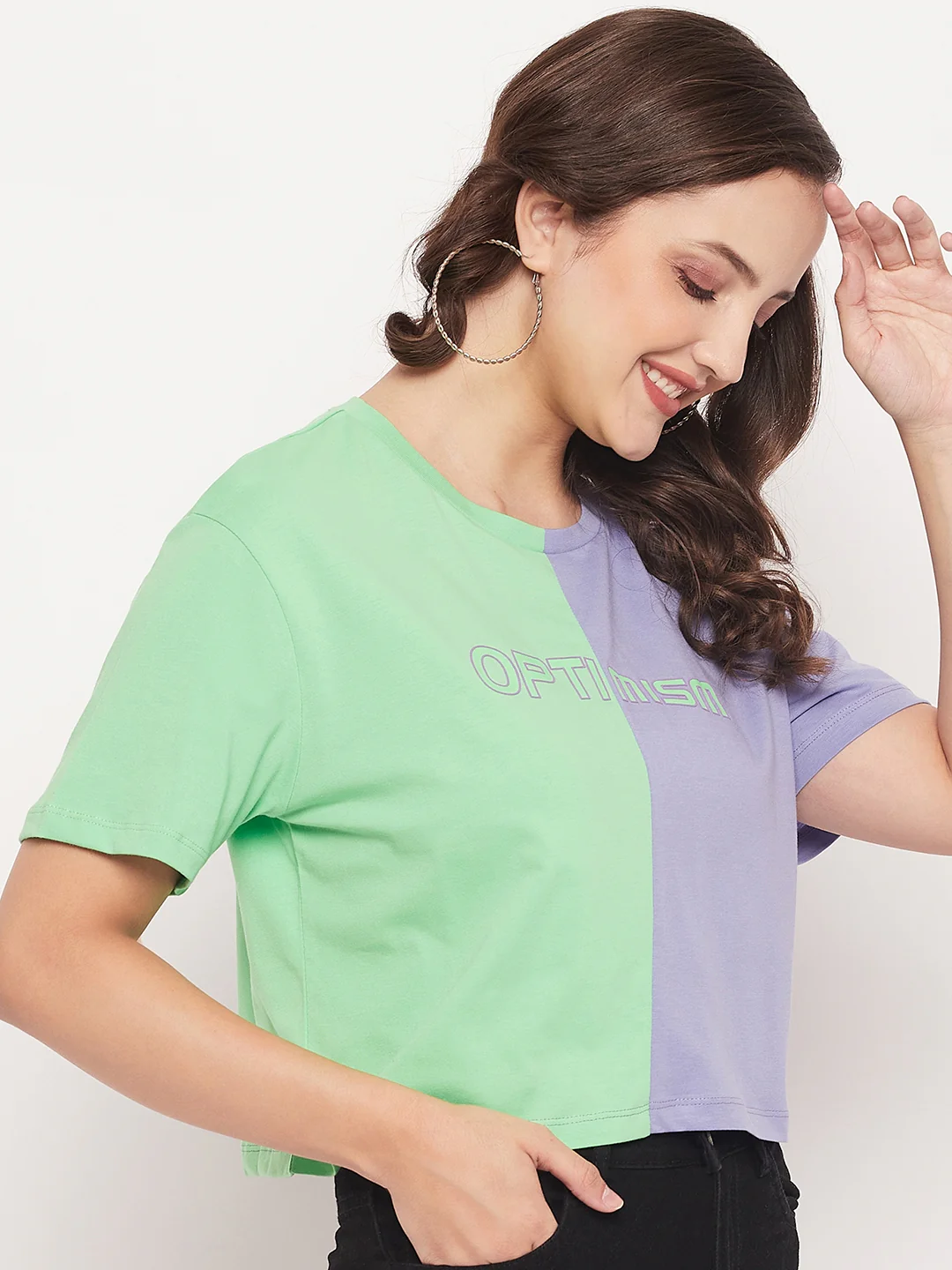 Madame Violet Colourblock Printed T-shirt - Image 4