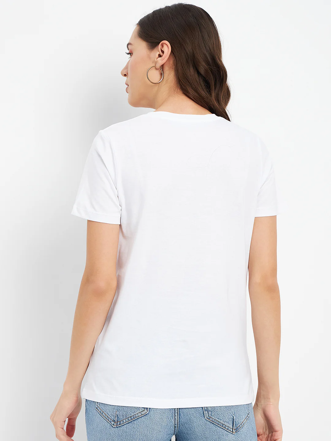 Madame White Crew Neckline Typography Tshirt - Image 6
