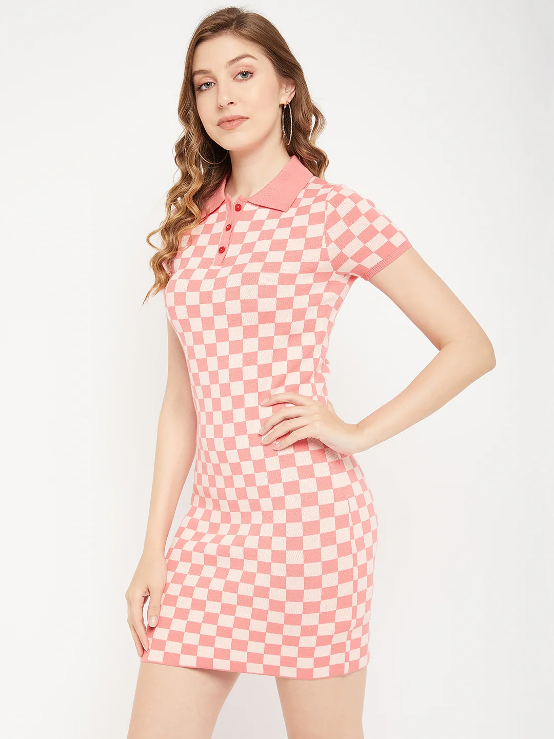 Madame Shirt Collar Bodycon Dress - Image 5