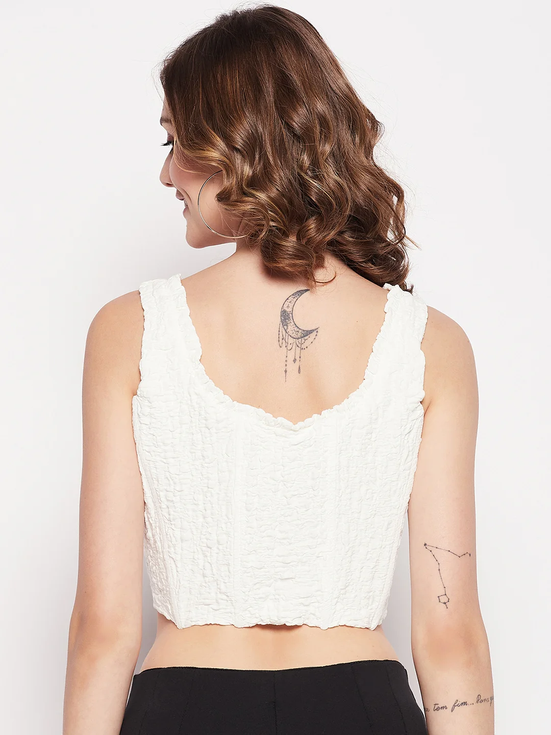 Madame Crinkled White Corset Top - Image 6