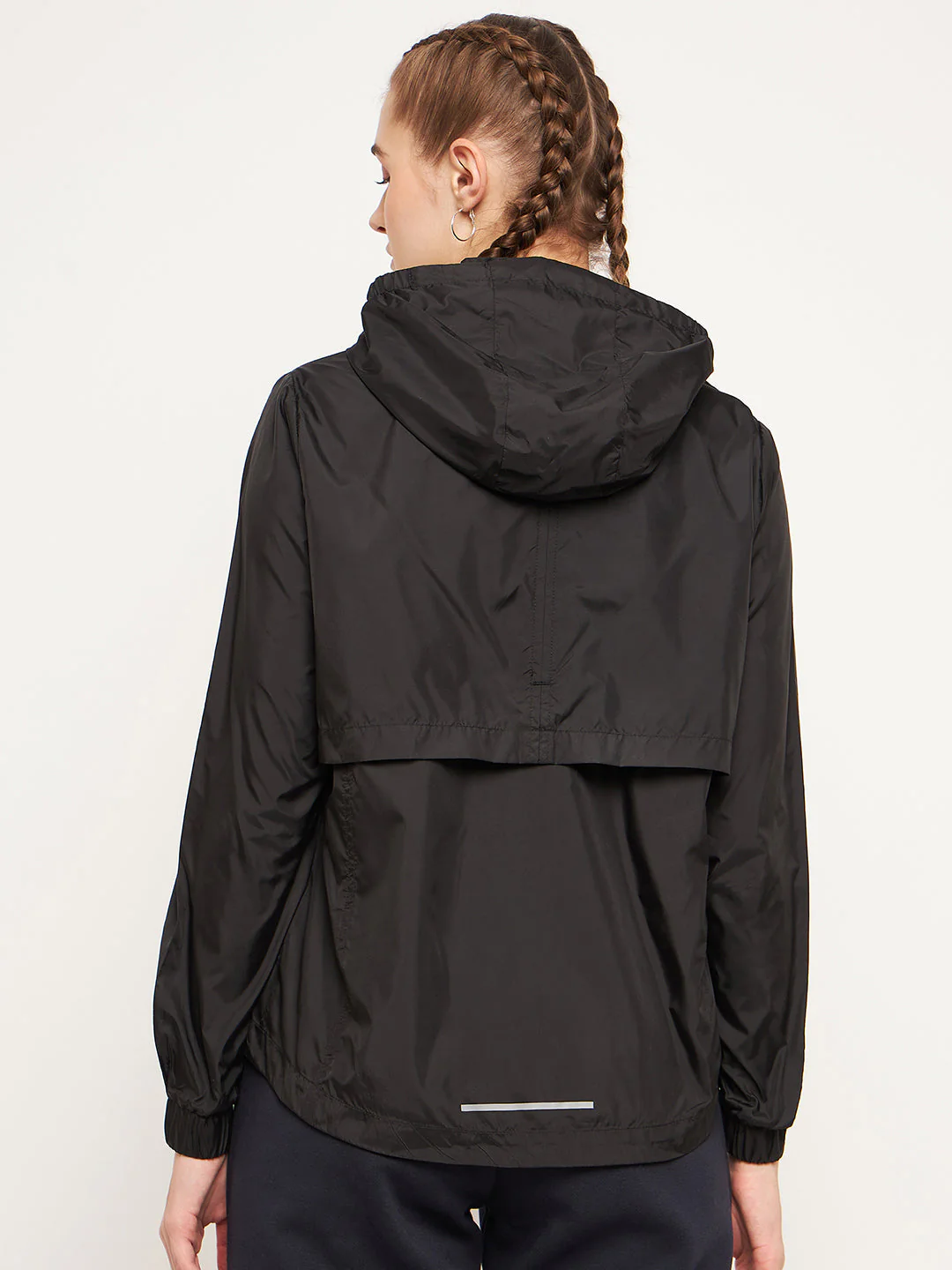 Madame Solid Black Jacket - Image 3