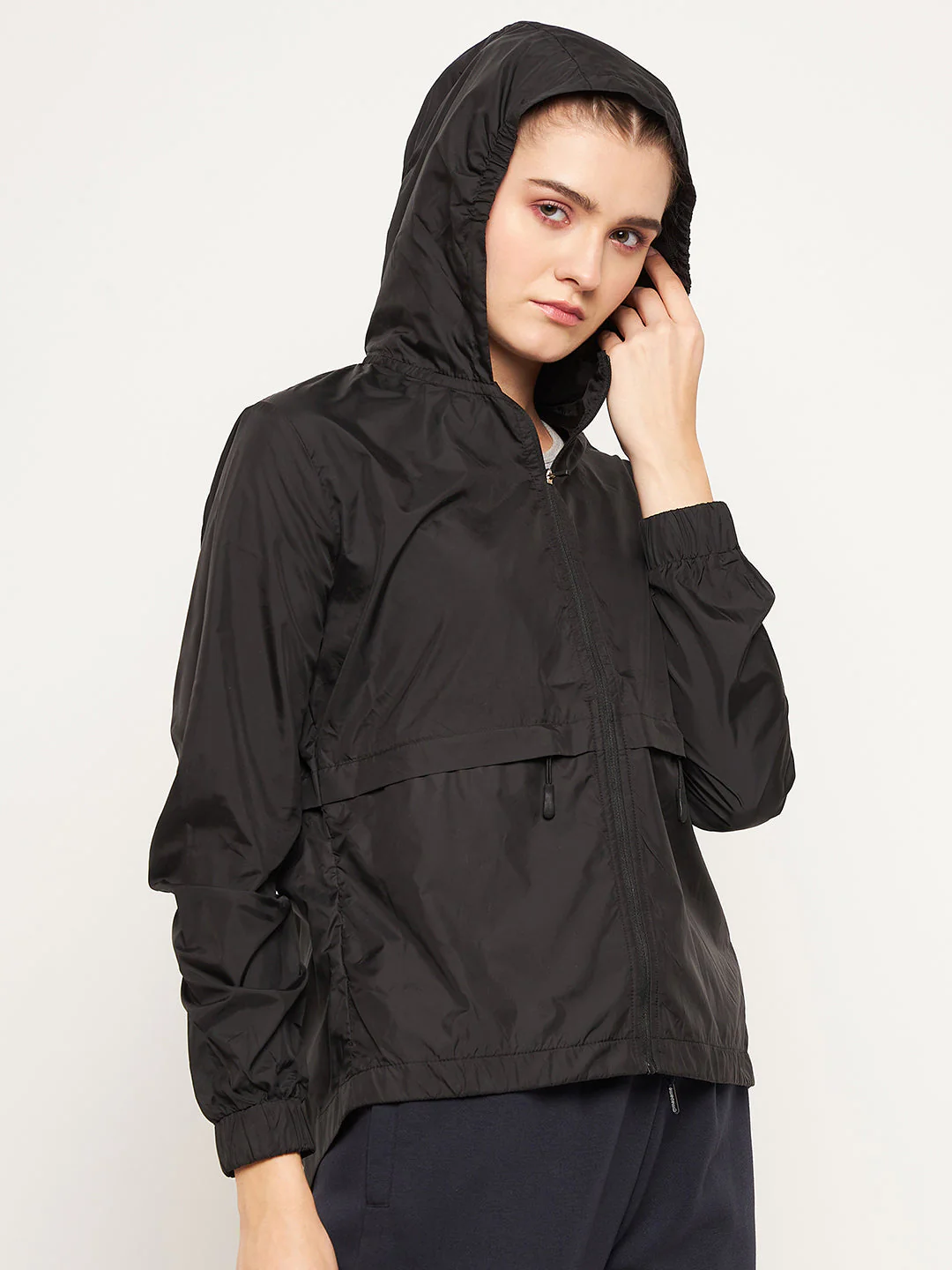 Madame Solid Black Jacket - Image 4