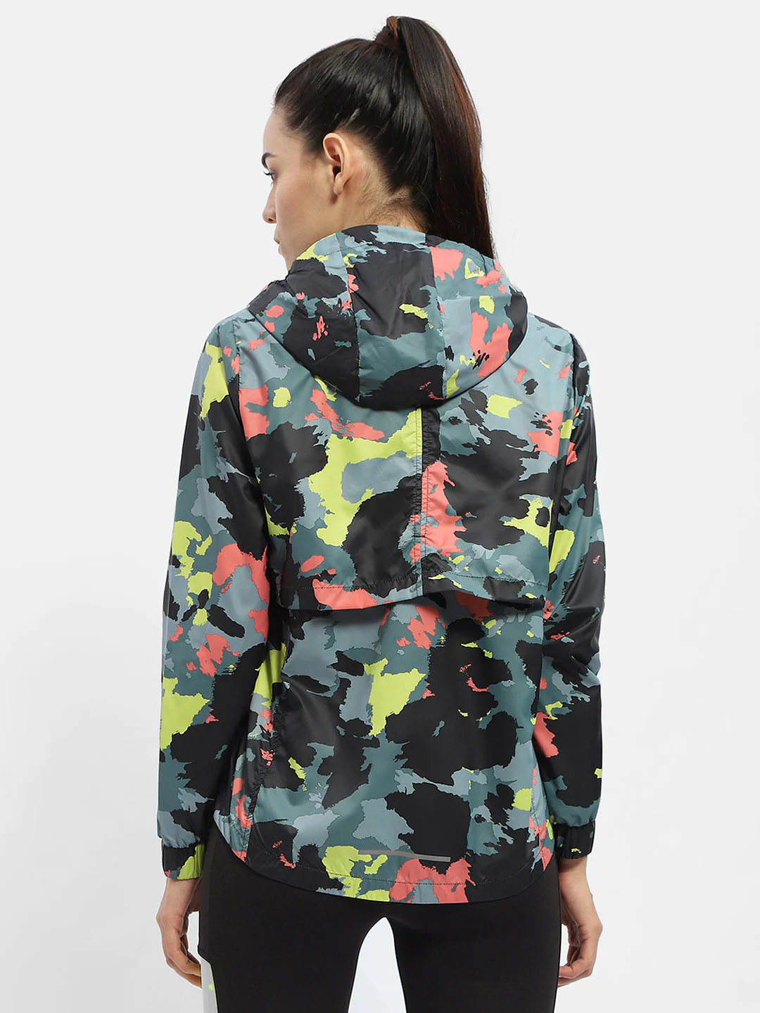 Madame Abstract Print Multicolour Windcheater Jacket - Image 4
