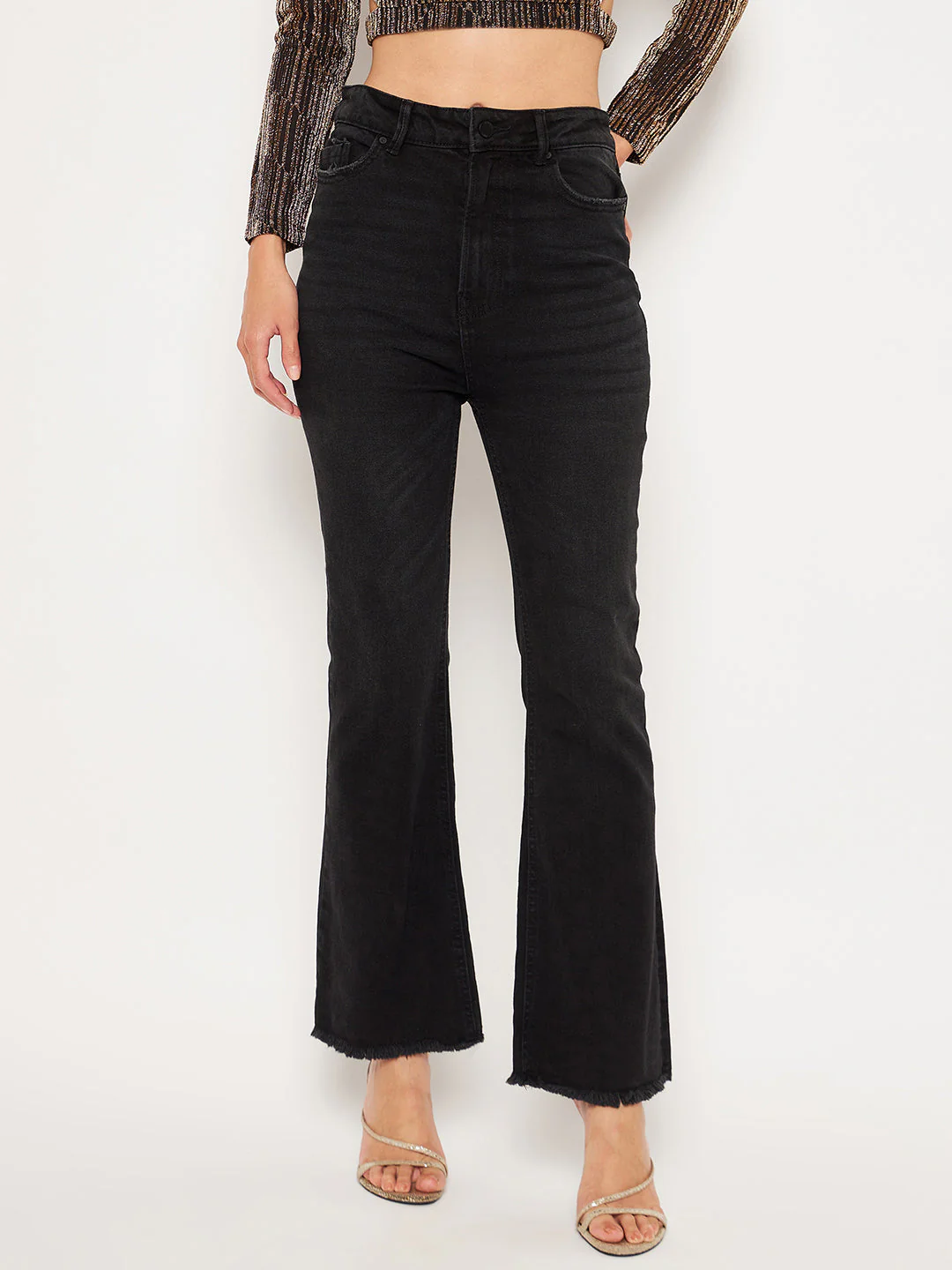 Madame Black Cotton Denim Jeans - Image 2