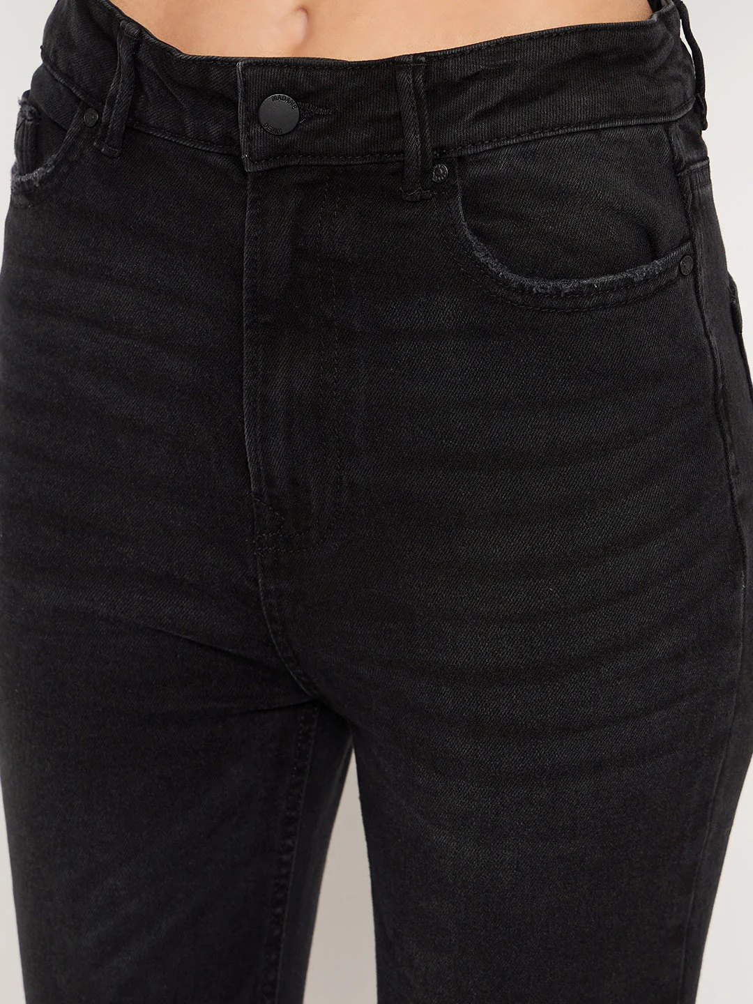 Madame Black Cotton Denim Jeans - Image 6