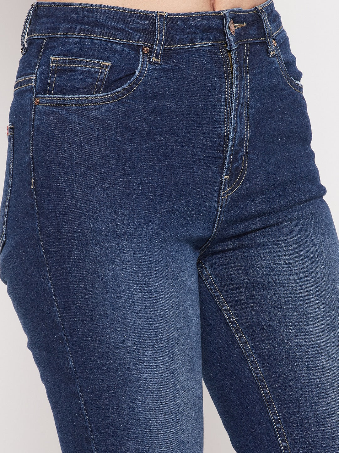Madame Women Solid Blue Jeans - Image 3