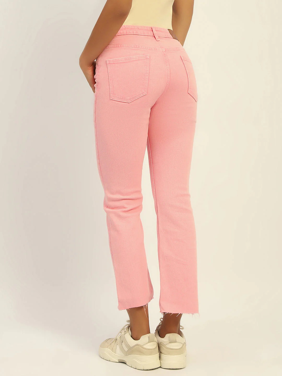 Madame Mid Rise Cotton Pink Denim - Image 3