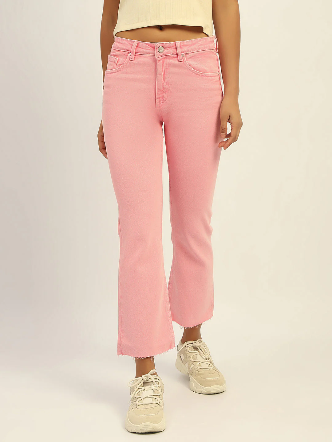 Madame Mid Rise Cotton Pink Denim - Image 4