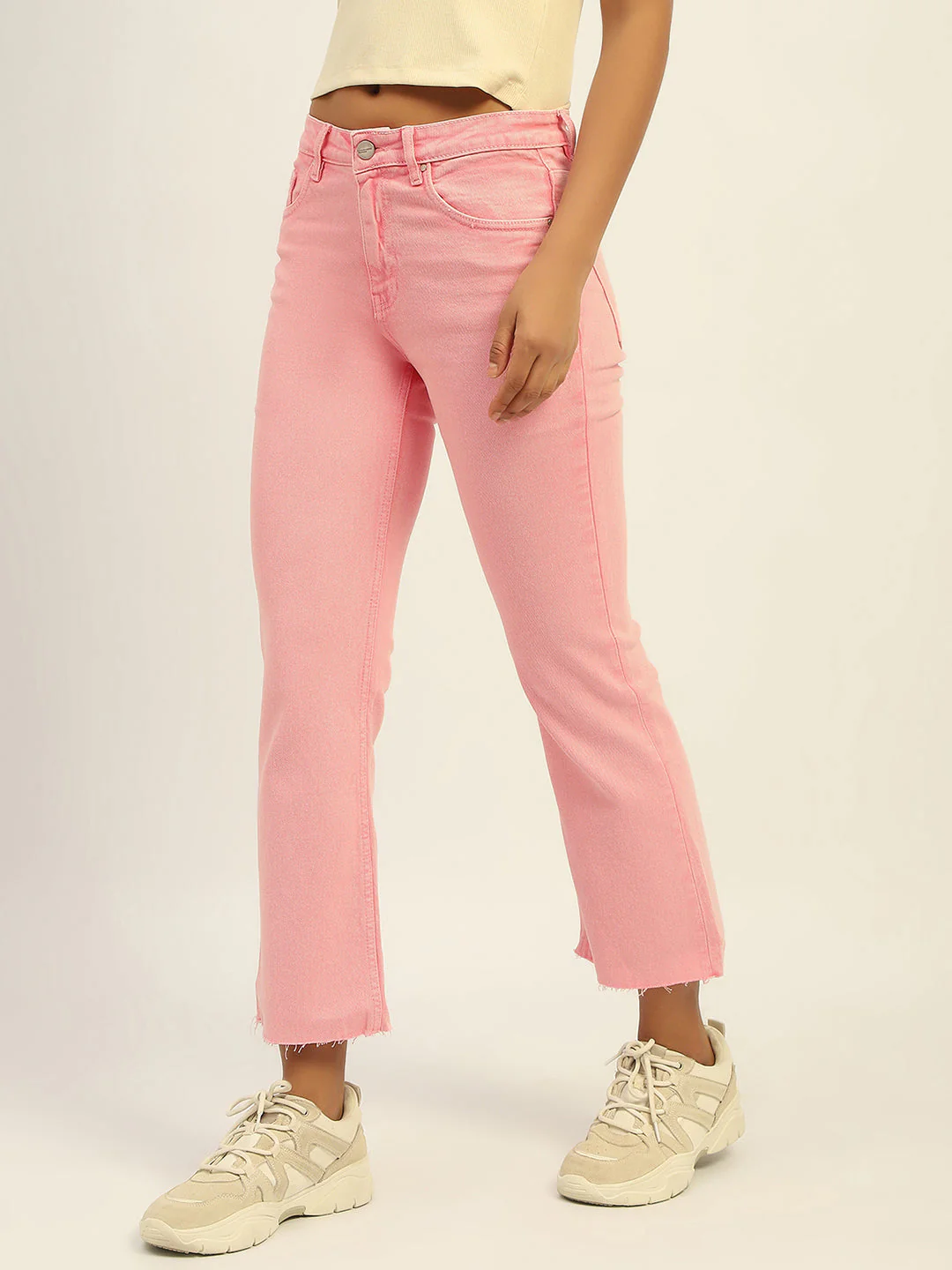 Madame Mid Rise Cotton Pink Denim - Image 5