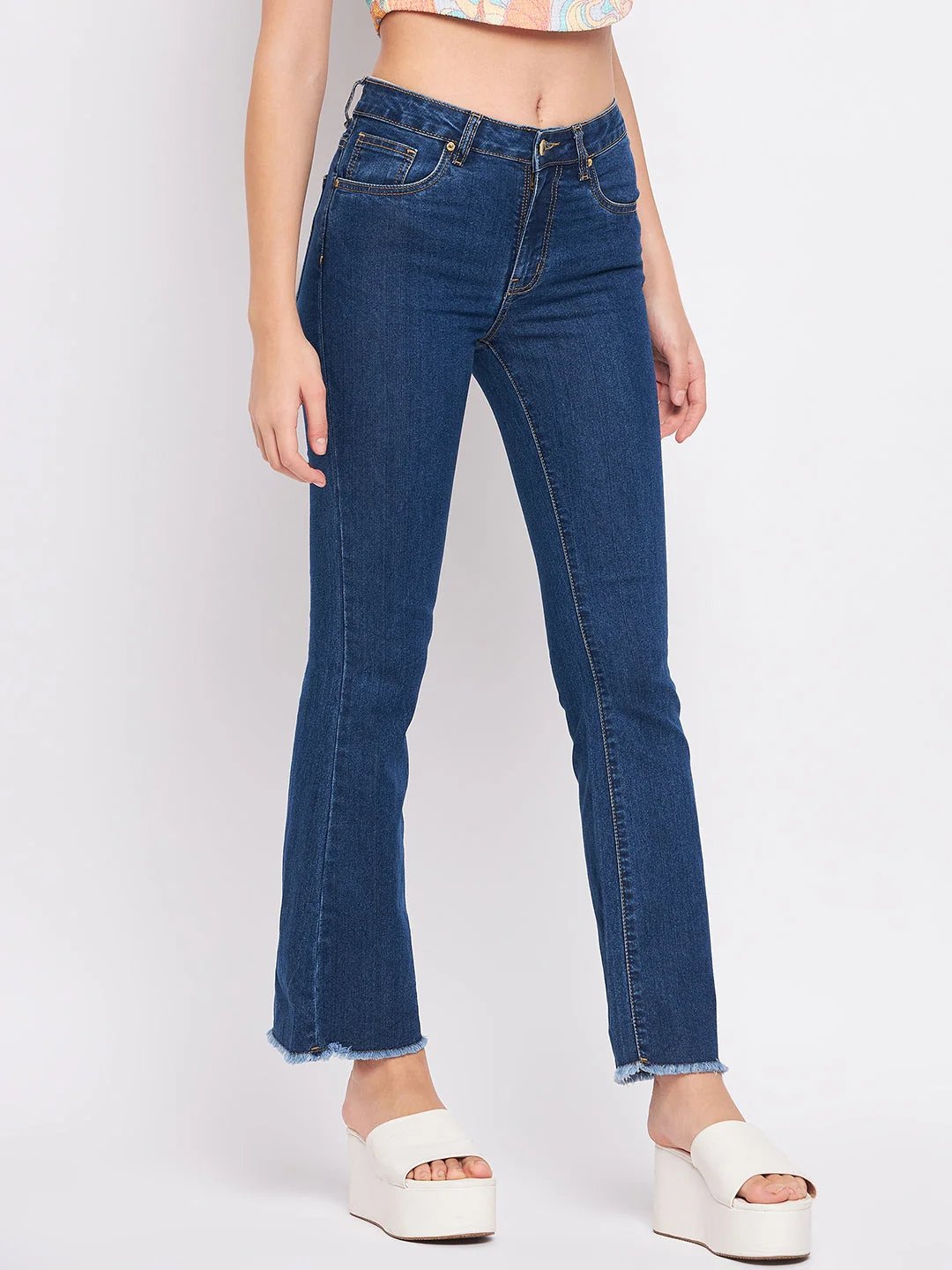 Madame Blue Cotton Denim Jeans - Image 4