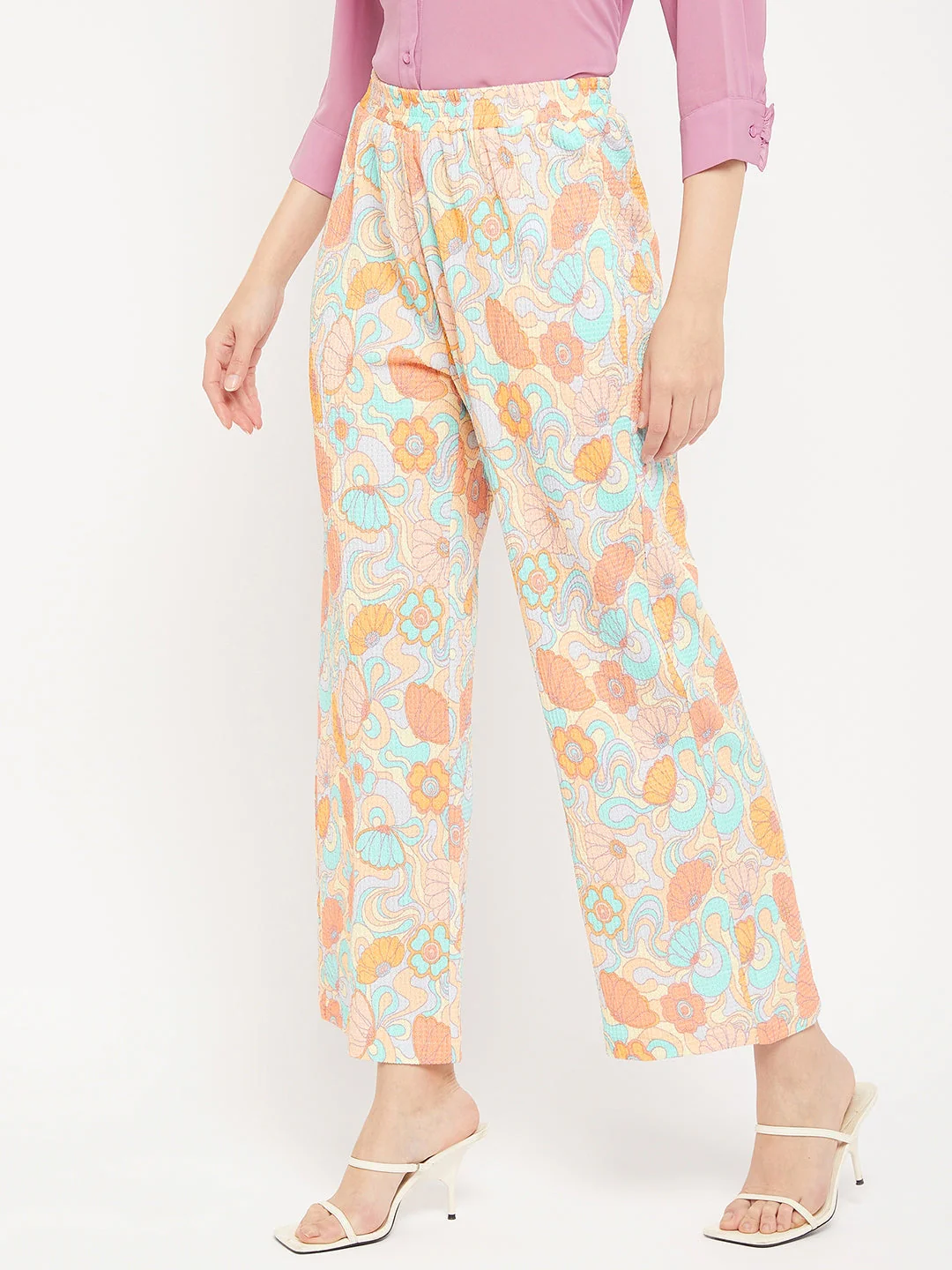 Madame Floral Flared Trousers - Image 2