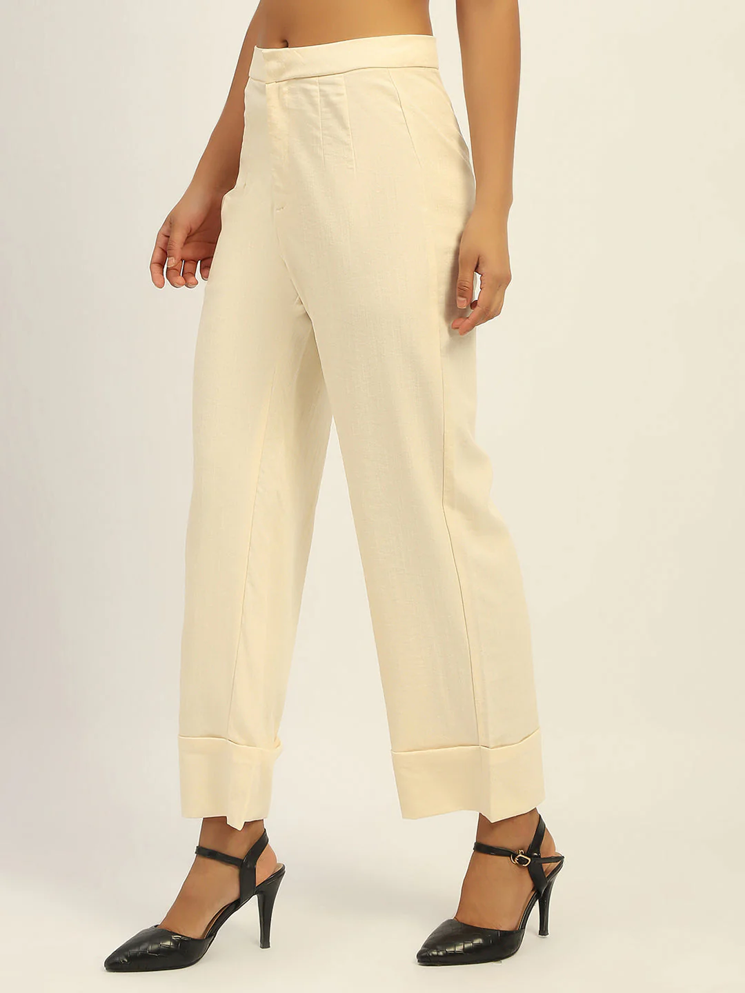 Madame Straight Leg Off White Trousers - Image 5