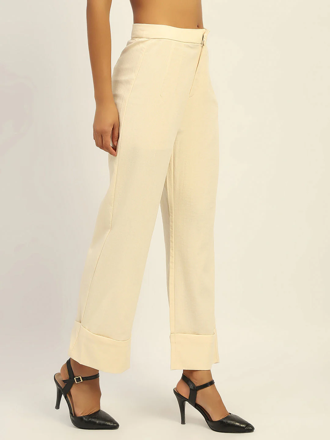Madame Straight Leg Off White Trousers - Image 6