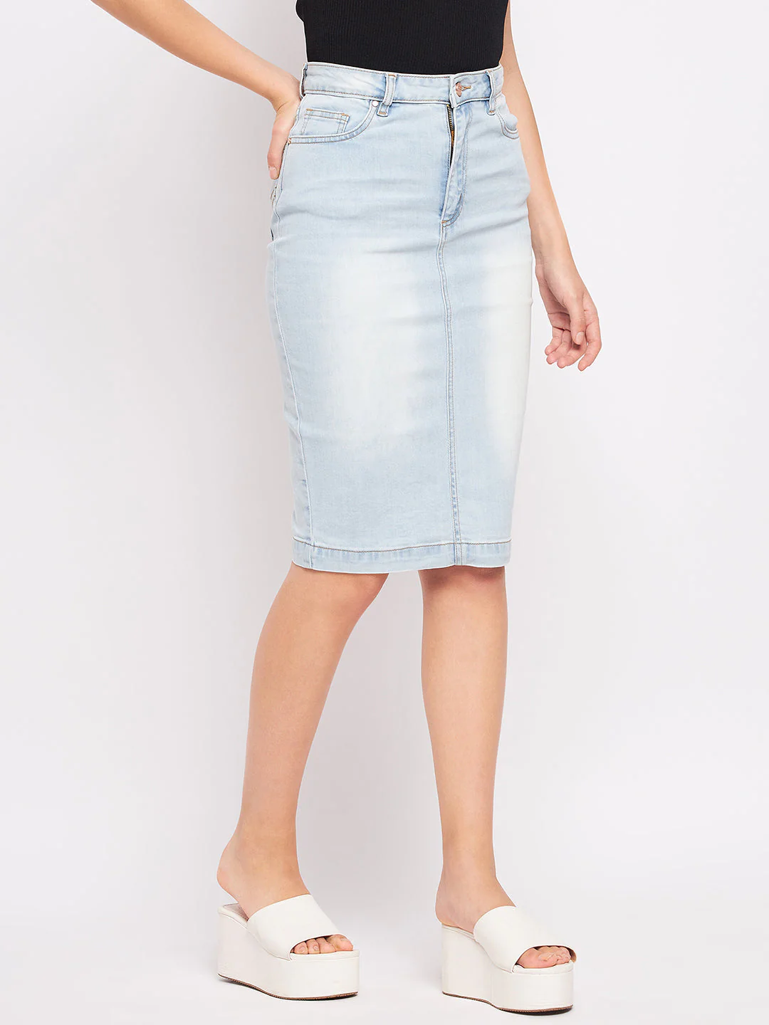 Madame Ice Blue High Rise Skirt - Image 2
