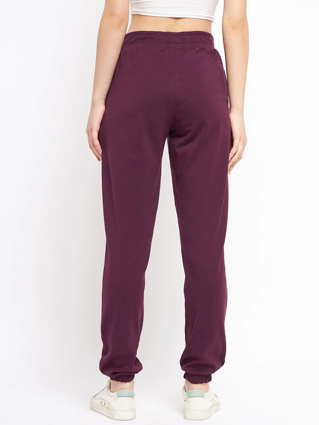 Madame Elastic Hem Navy Track Bottom - Image 3