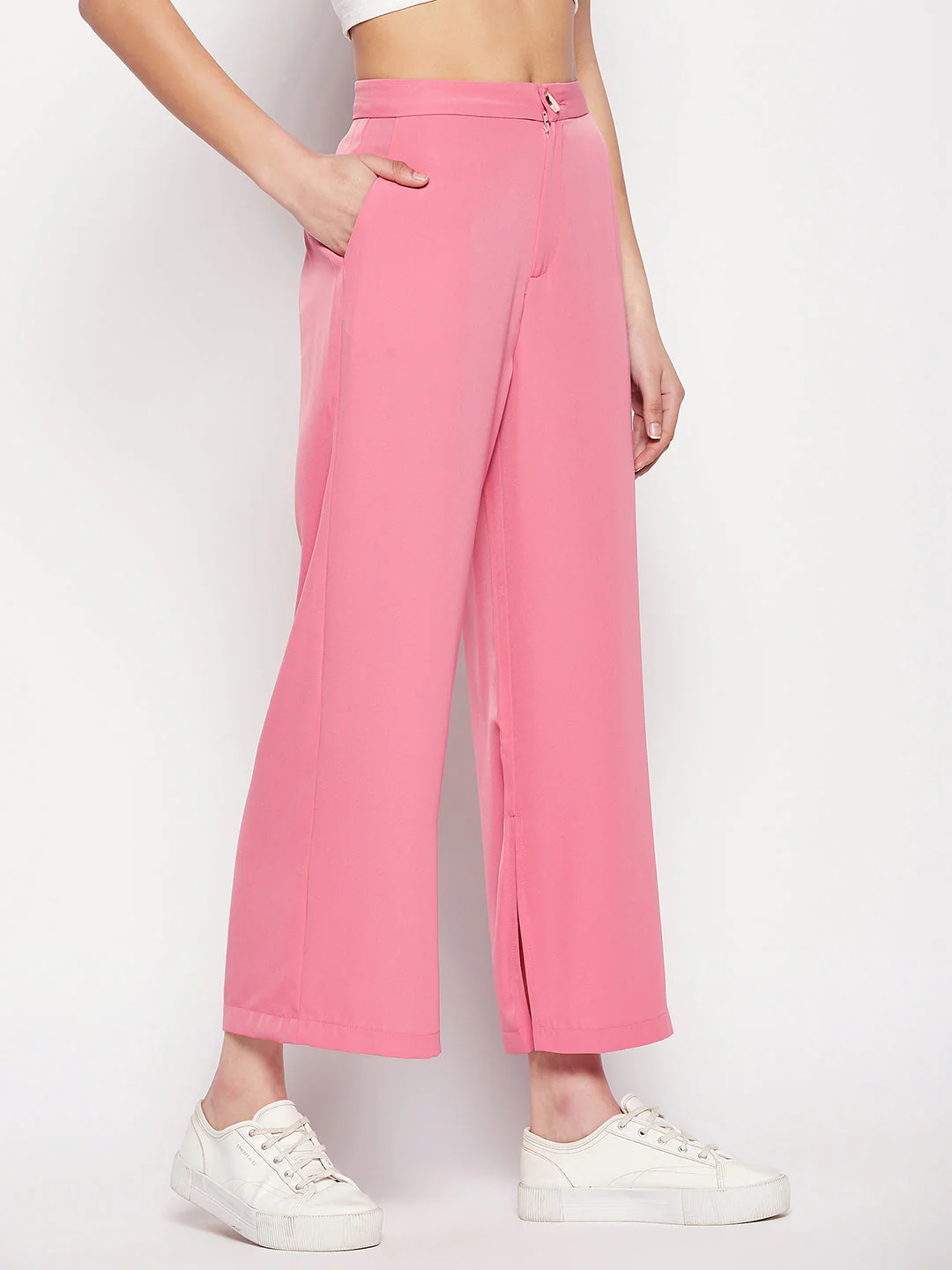 Madame Pink Slit Palazzo - Image 2