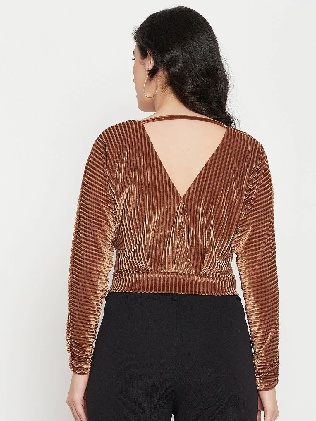 Madame Tan Striped Crop Top - Image 4