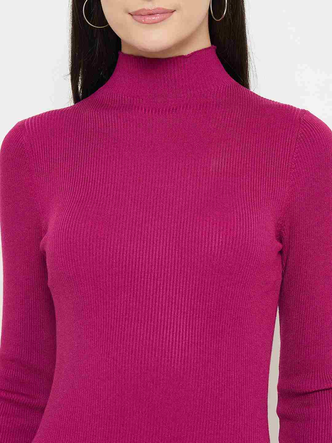 Madame A-Line Viscose Magenta Mini Dress - Image 7