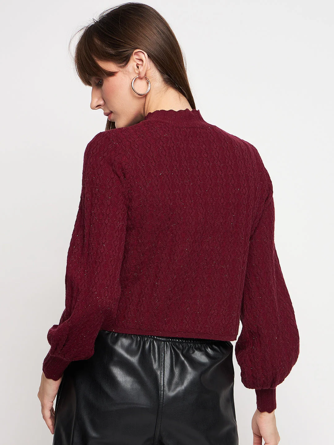 Madame Wine Pull-On Sweater - Image 4
