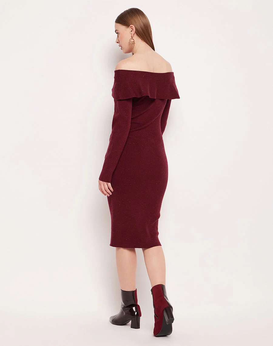 Madame Wine Dress - Image 3