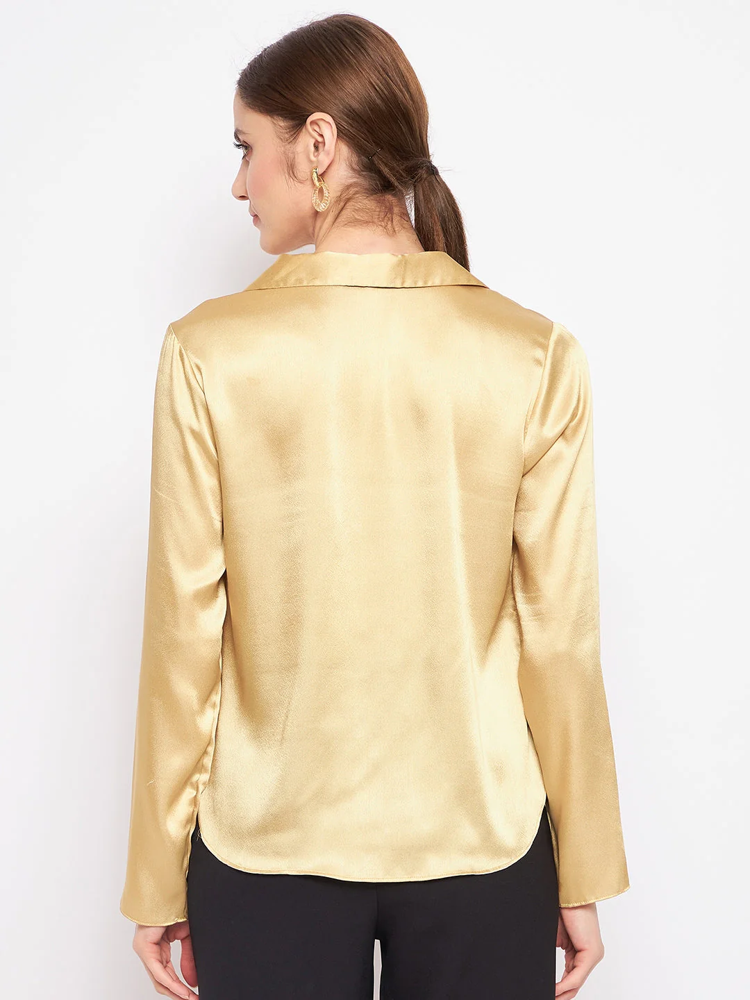 Madame Mustard Satin Shirt - Image 5