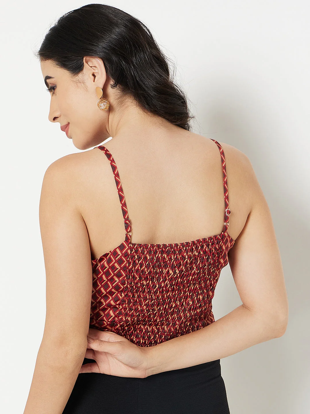 Madame Printed Wine Top - Image 4