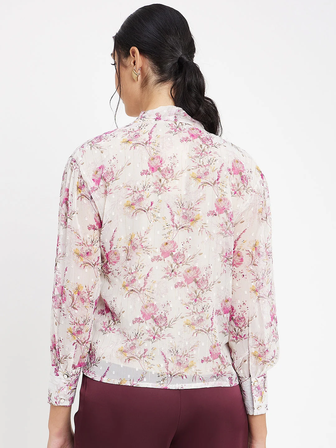 Madame Floral White Shirt - Image 3