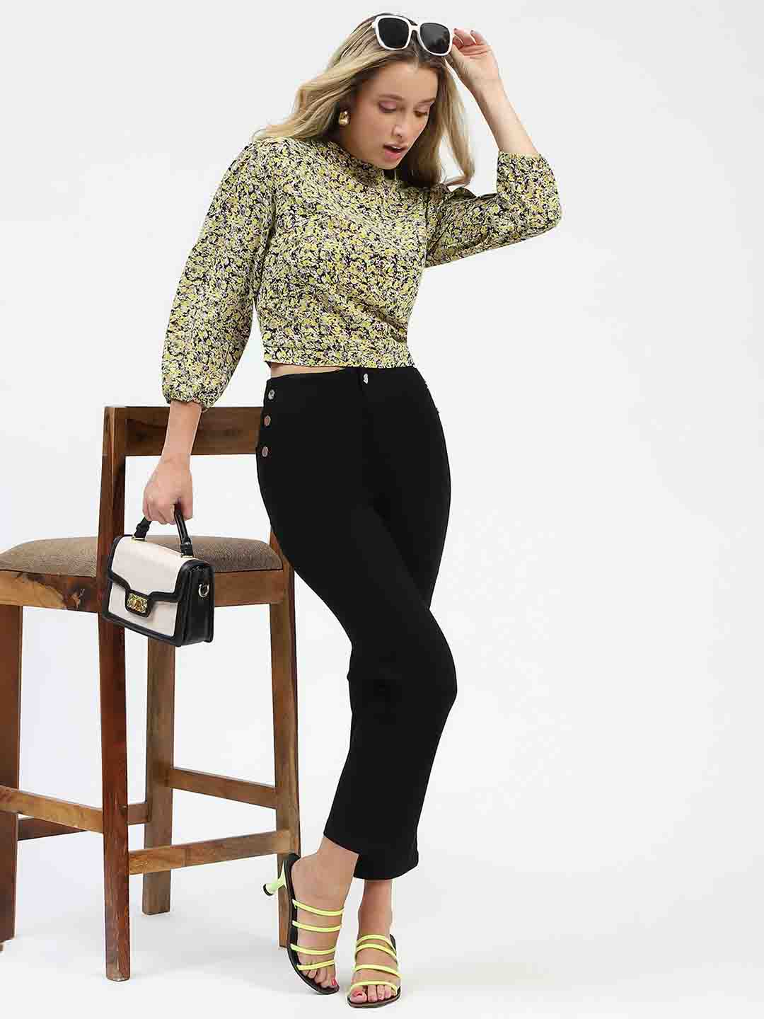 Madame Citrus Yellow Regular Fit Top - Image 5