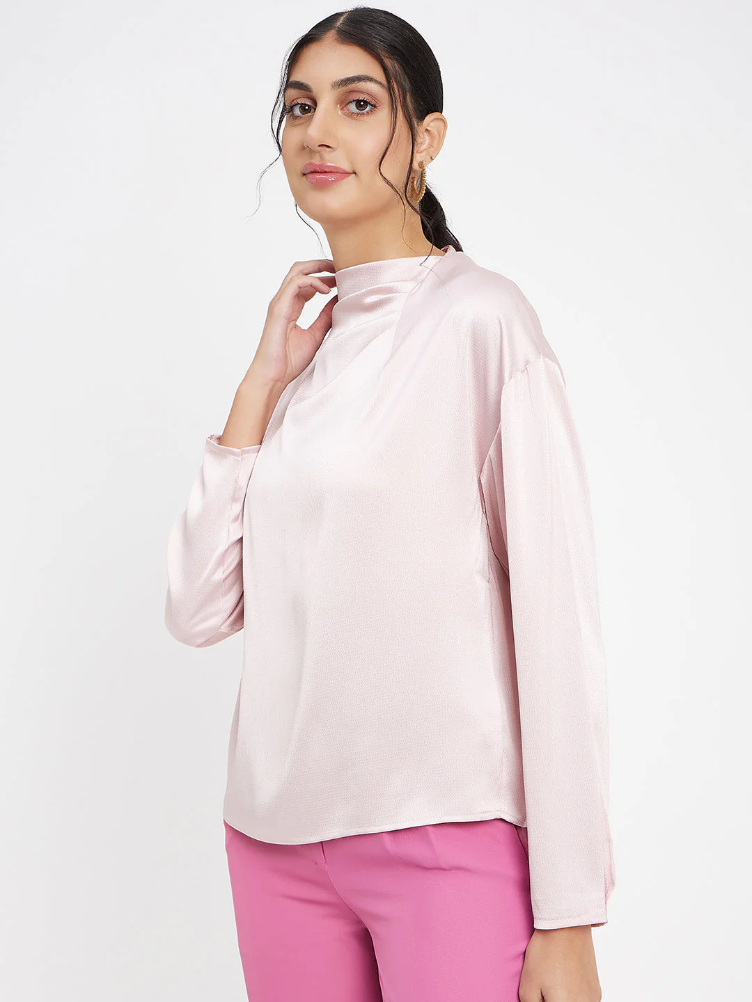 Madame Solid Pink Top - Image 5