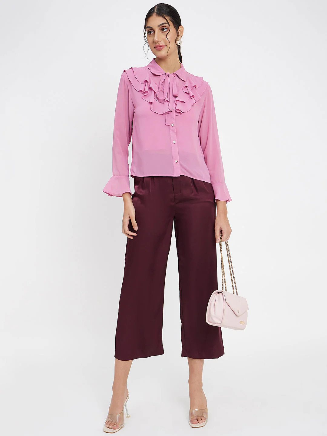 Madame Solid Pink Top - Image 4