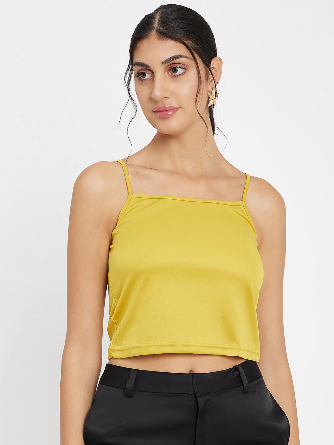 Madame Ruffle Neckline Yellow Top - Image 4