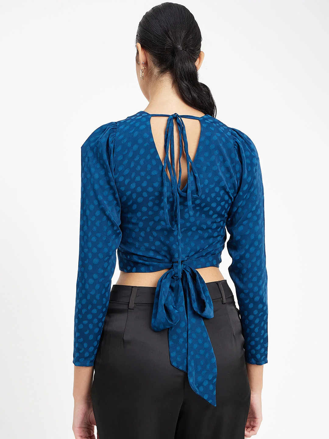 Madame Teal Crop Top - Image 3