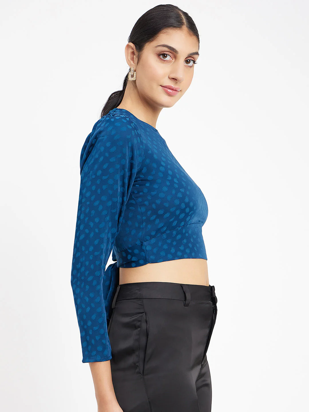 Madame Teal Crop Top - Image 4