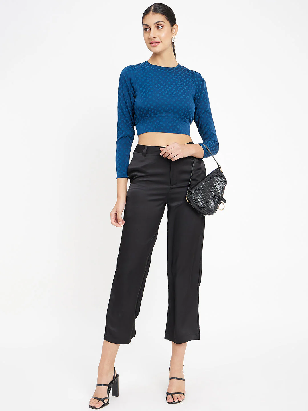 Madame Teal Crop Top - Image 6