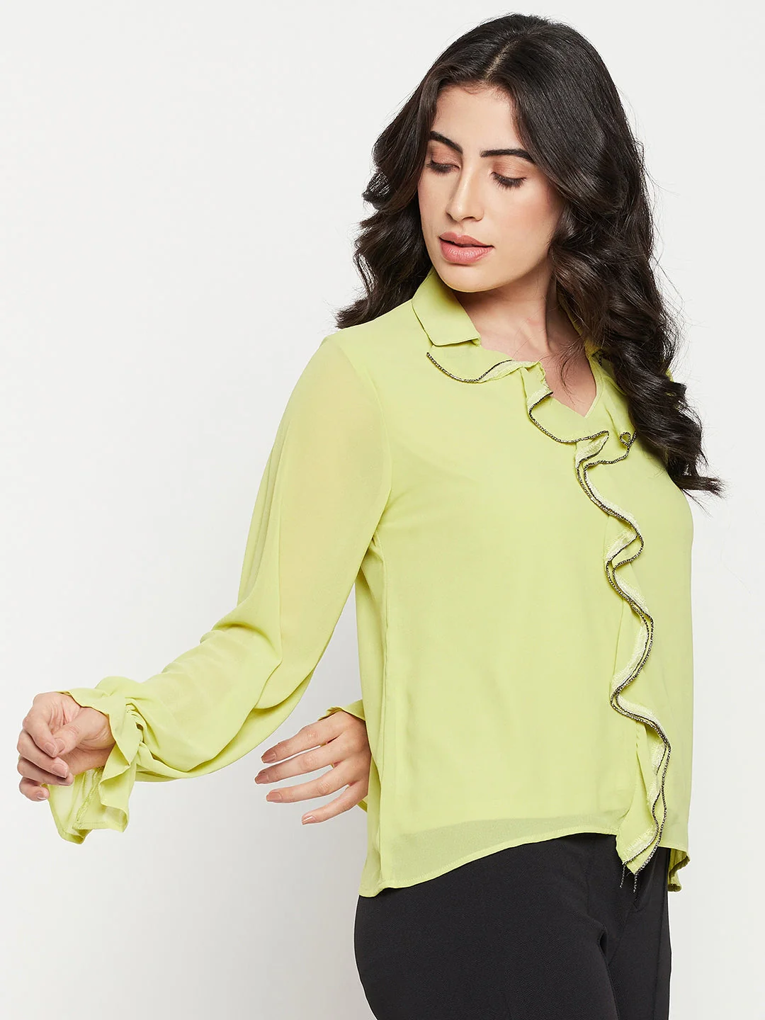 Madame Citrus Ruffled Top - Image 4