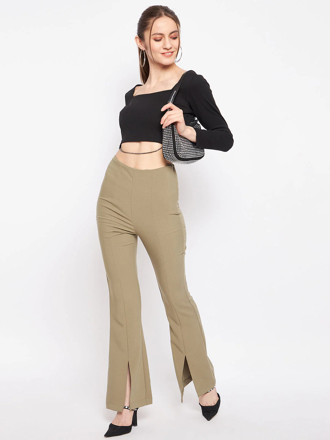 Madame Black Square Neck Top - Image 2