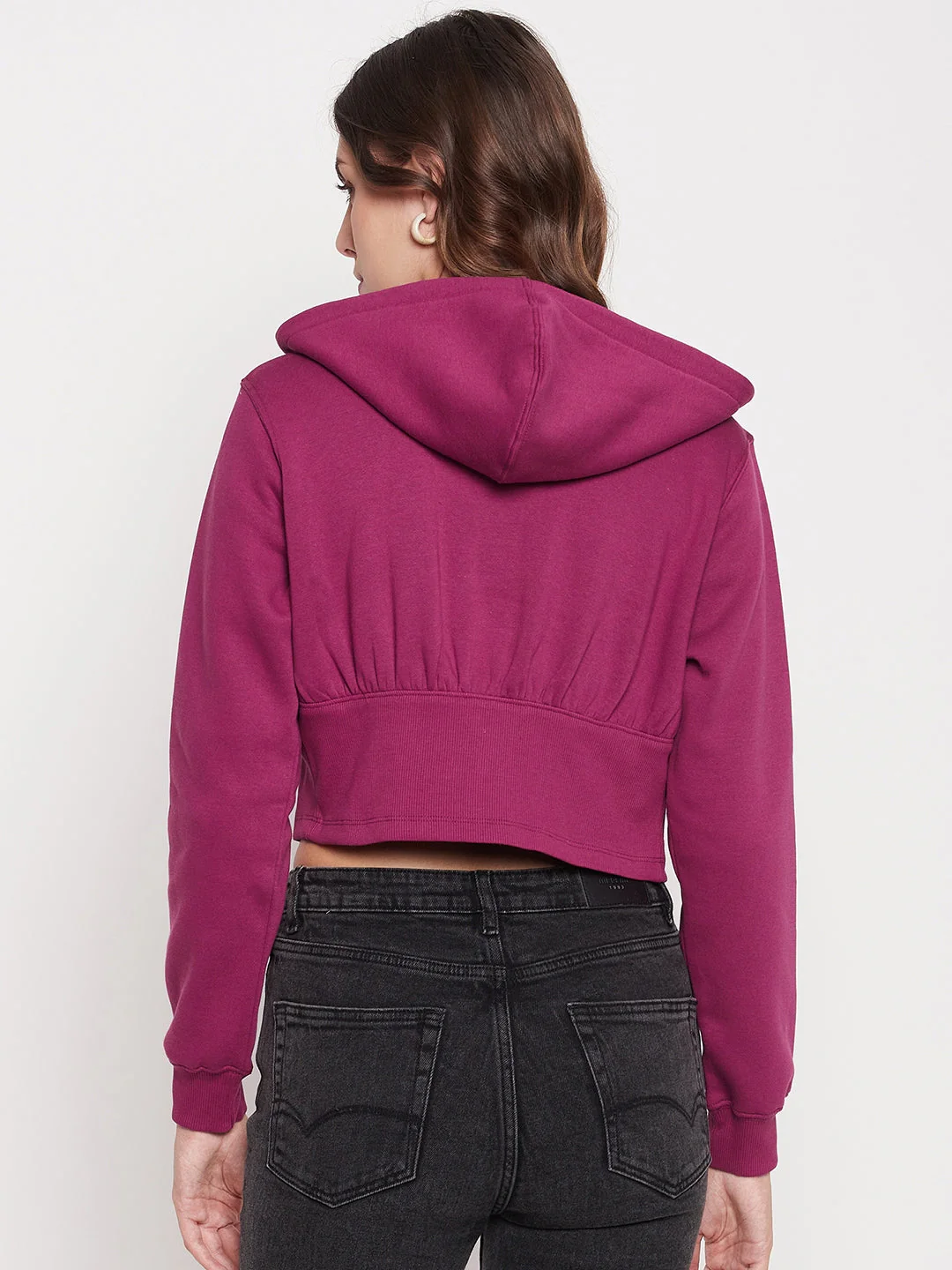 Madame Crop Plum Corset Sweatshirt - Image 3