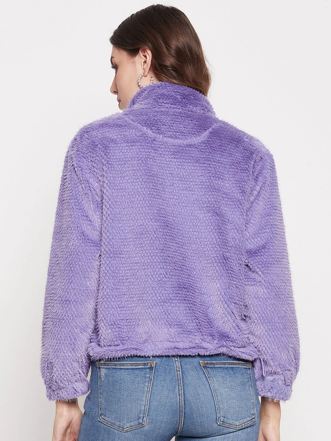 Madame Fluffy-Knit Lavender Sweatshirt - Image 3