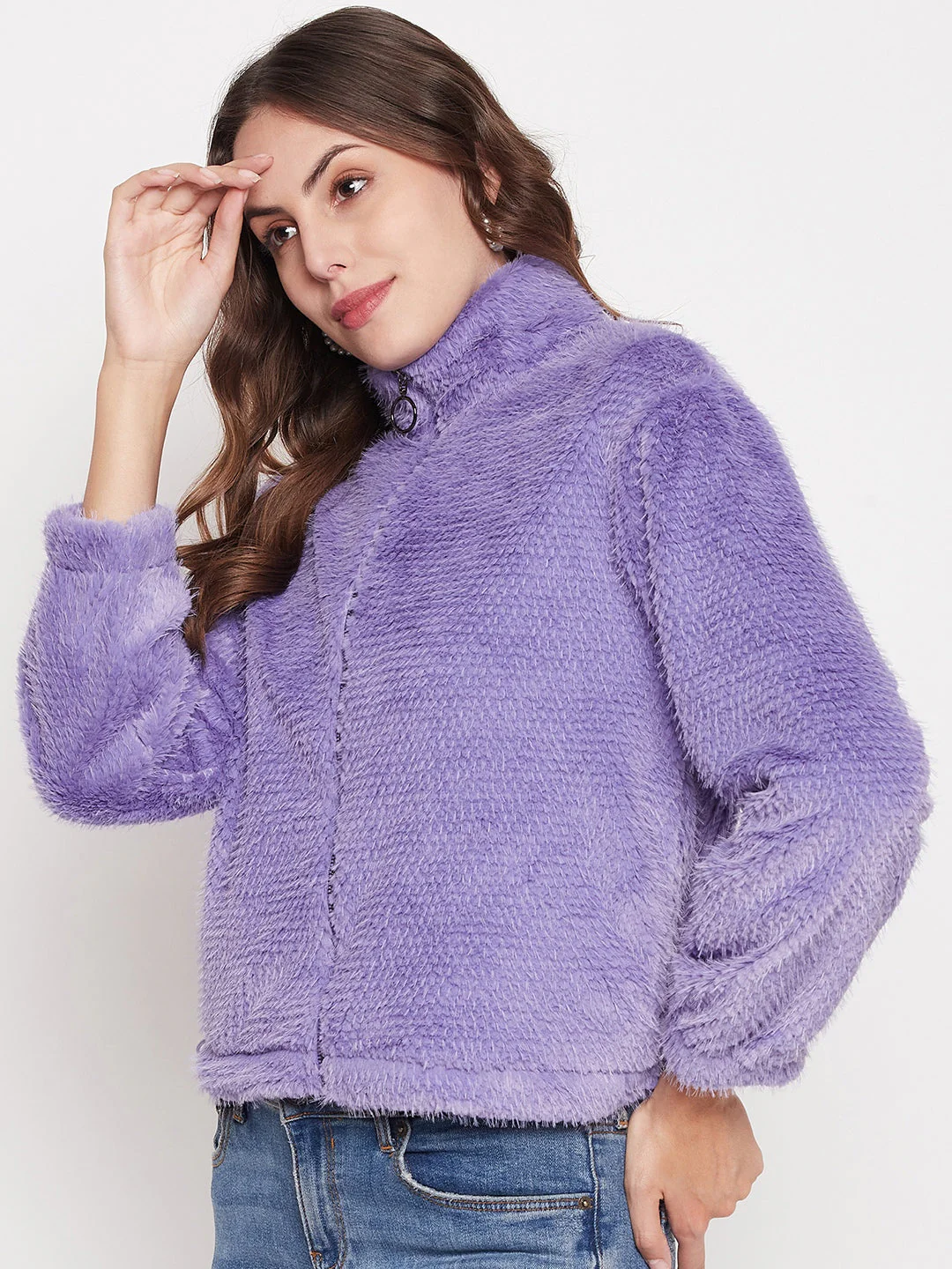Madame Fluffy-Knit Lavender Sweatshirt - Image 5