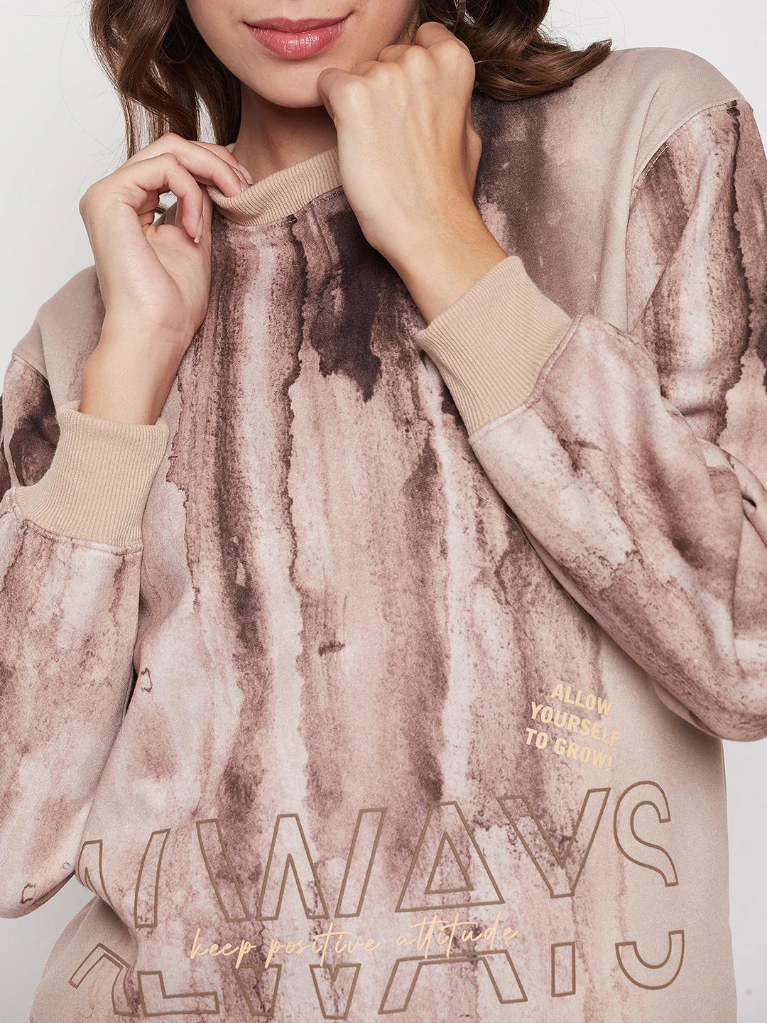 Madame Beige Tie-Dye Sweatshirt - Image 2