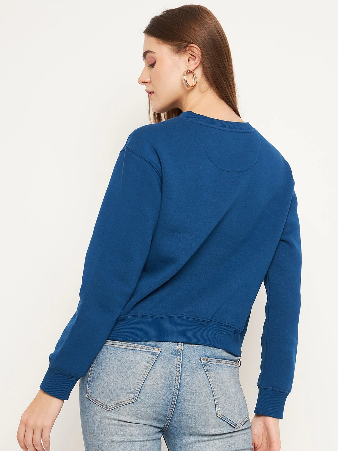 Madame Typographic Royal Blue Sweatshirt - Image 3