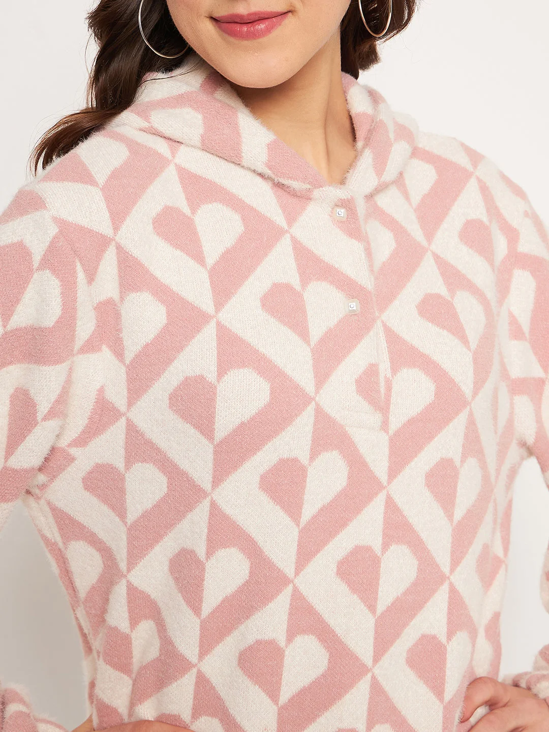 Madame Peach Hood Neck Sweatshirt - Image 6